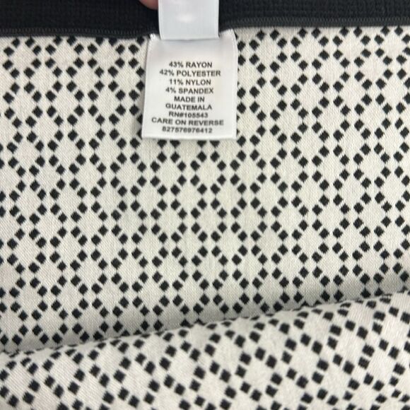 ELLE XXL Black White Pull On Stretch Pencil Skirt - Picture 8 of 11